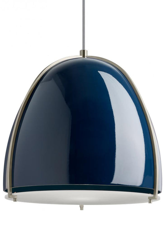 Visual Comfort Modern Paravo Pendant Gloss Black, Matte Black