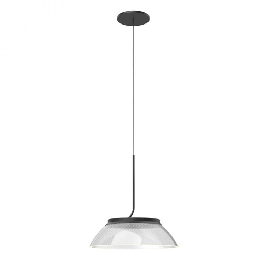 Kuzco Lighting Inc Magellan 12-in LED Pendant Black/Clear Acrylic Light Guide