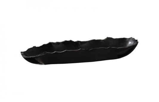 Phillips Collection Aragonite Canoe Bowl Black