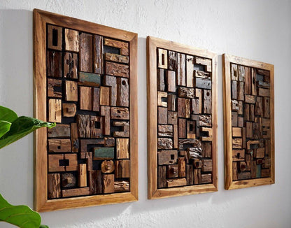 Phillips Collection Asken Wall Art, Rectangle, Wood, 48"H x 30"W x 2"D (ID66838 YV0J07T266)