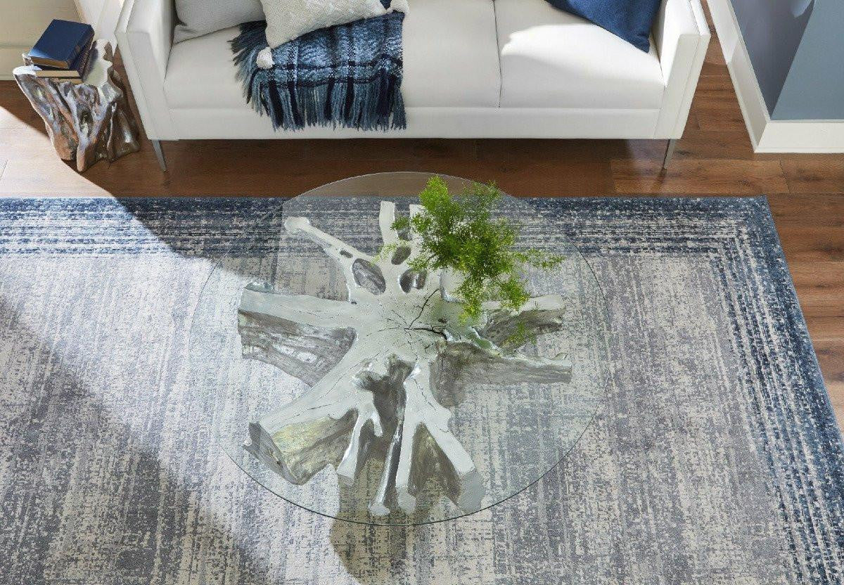 Phillips Collection Asterisk Cast Root Coffee Table, Silver Leaf, 41"W (PH67496 YV0J07T269)