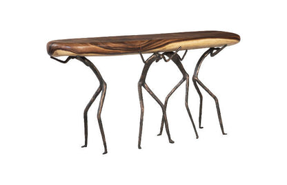 Phillips Collection Atlas Console, Chamcha Top, Black Forged Base, 60"W (TH106036 YV0J07T26G)