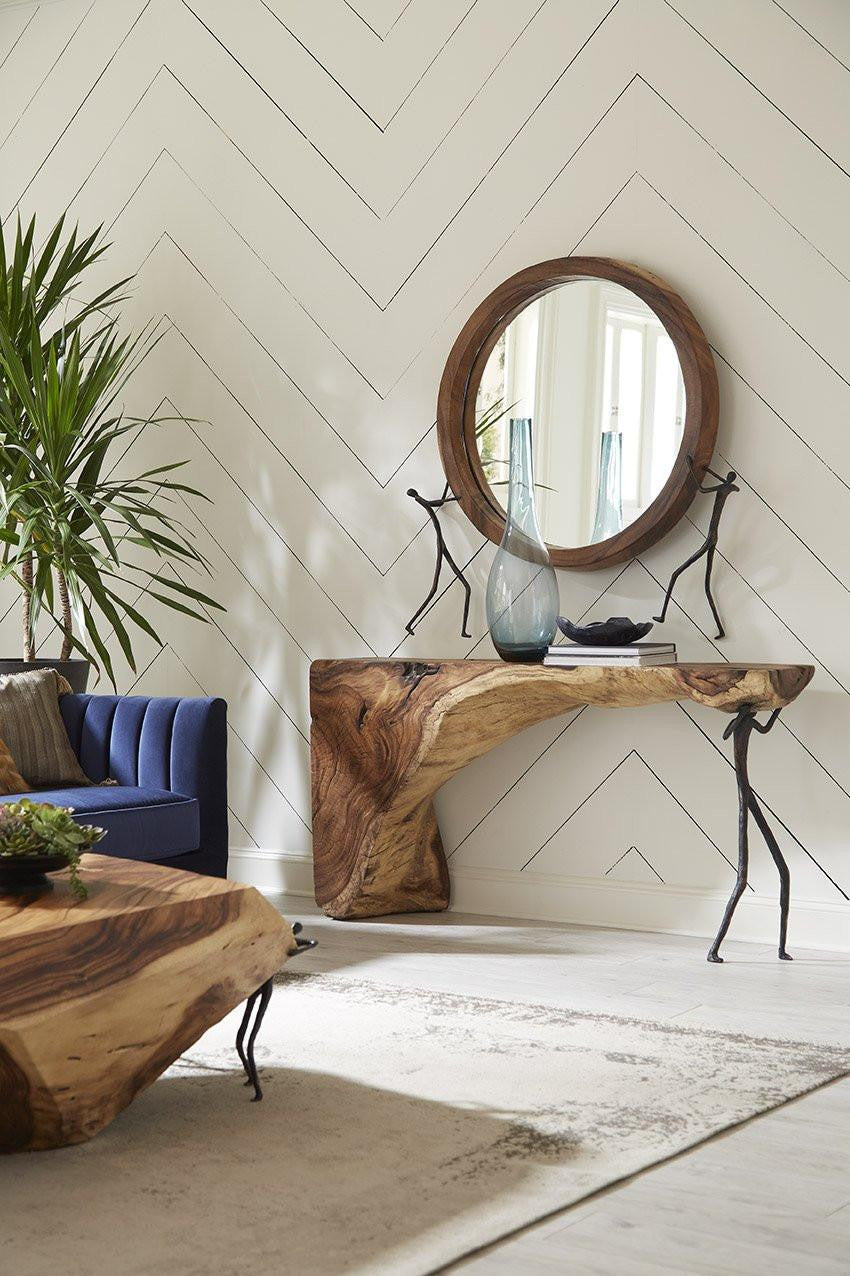 Phillips Collection Atlas Mirror, Chamcha, Black Forged, 44"W (TH100569 YV0J07T26P)