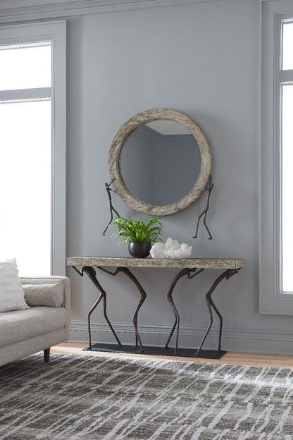 Phillips Collection Atlas Mirror, Graystone, Black Forged, 44"W (TH100834 YV0J07T26Q)