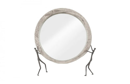 Phillips Collection Atlas Mirror, Graystone, Black Forged, 44"W (TH100834 YV0J07T26Q)