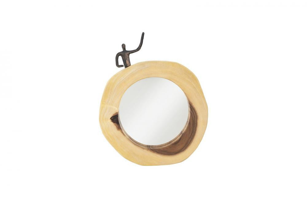 Phillips Collection Atlas Mirror One Man On Top Chamcha, Black Forged
