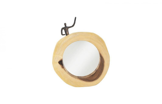Phillips Collection Atlas Mirror One Man On Top Chamcha, Black Forged