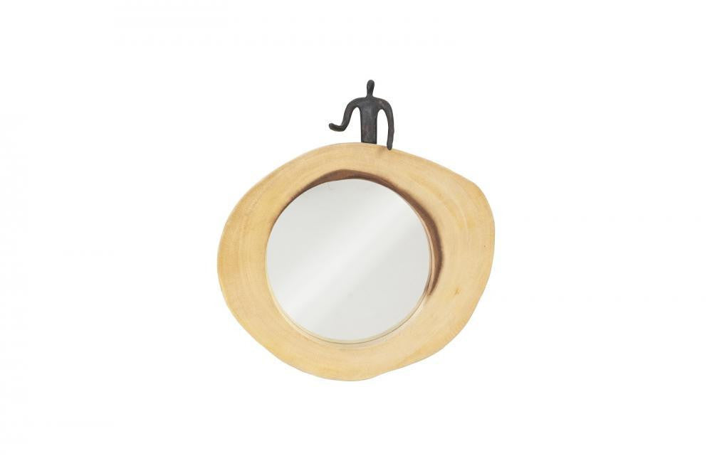 Phillips Collection Atlas Mirror One Man On Top Chamcha, Black Forged