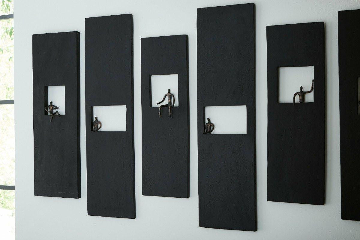 Phillips Collection Atlas Square Wall Art Chamcha, Black Forged