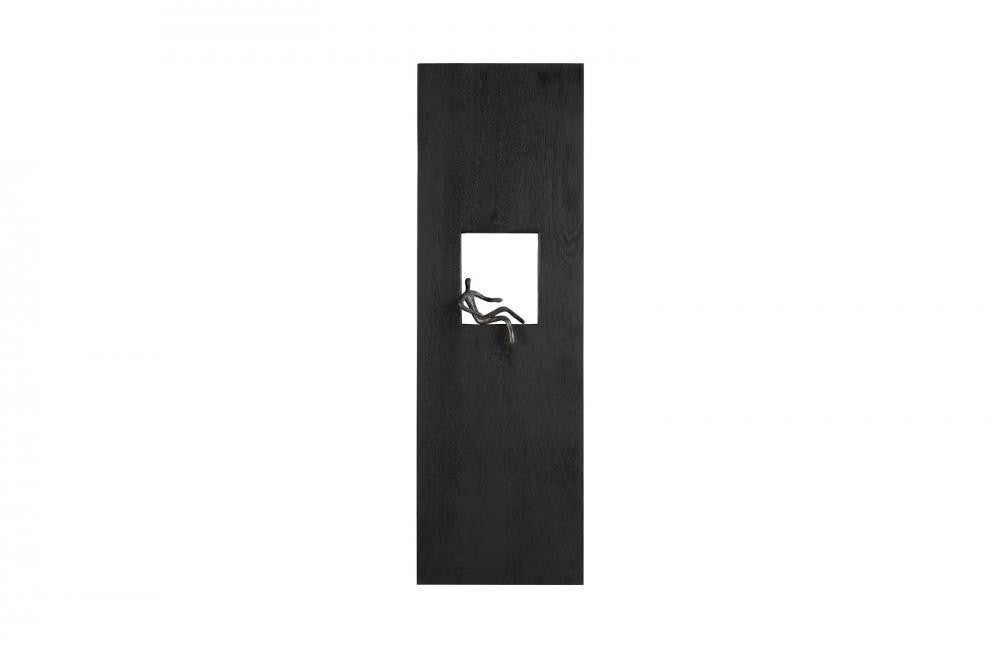 Phillips Collection Atlas Square Wall Art Chamcha, Black Forged