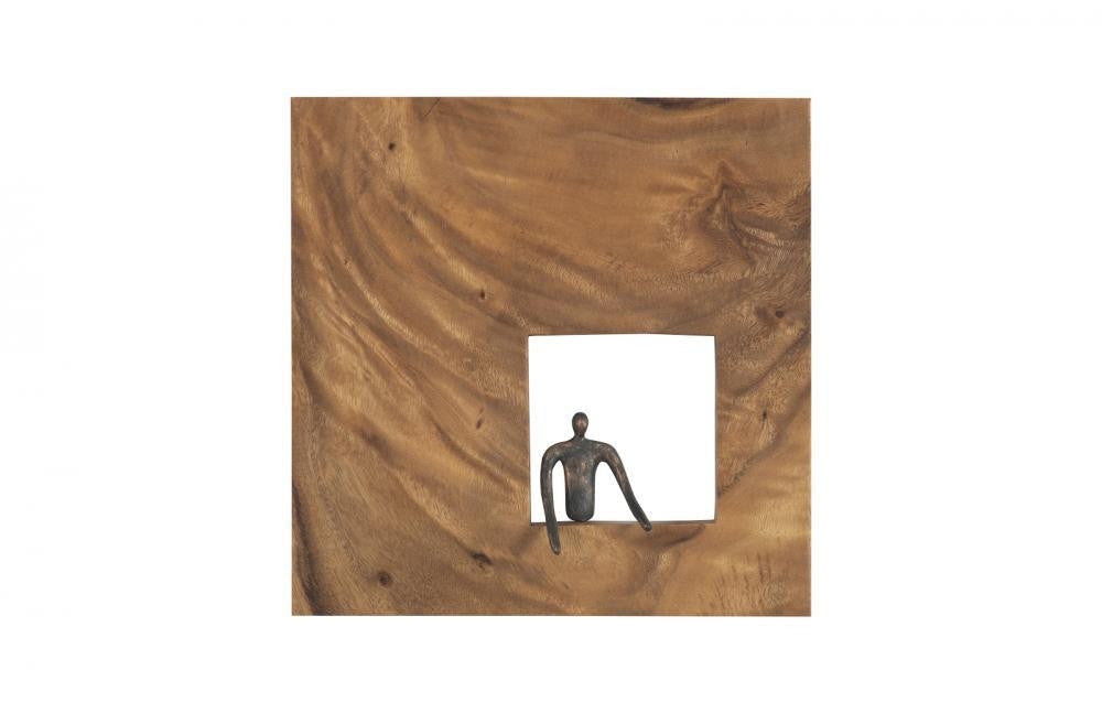 Phillips Collection Atlas Wall Art, Square, Gesturing Figure, Chamcha, Black Forged, 14"W (TH101655 YV0J07T33J)