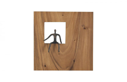Phillips Collection Atlas Wall Art, Square, Pointing Figure, Chamcha, Black Forged, 14"W (TH101654 YV0J07T33H)