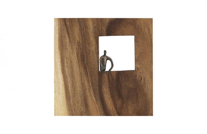 Phillips Collection Atlas Wall Art, Square, Posing Figure, Chamcha, Black Forged, 14"W (TH101652 YV0J07T27A)