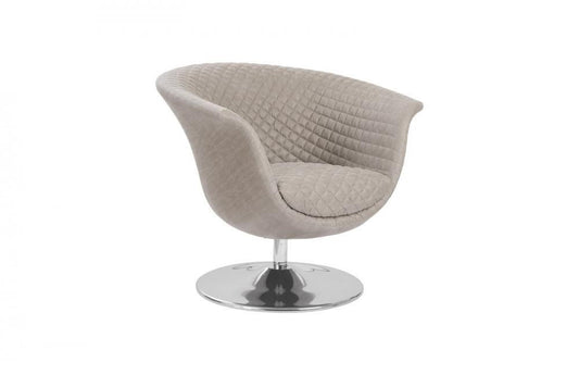 Phillips Collection Autumn Swivel Chair Taupe, Stainless Steel