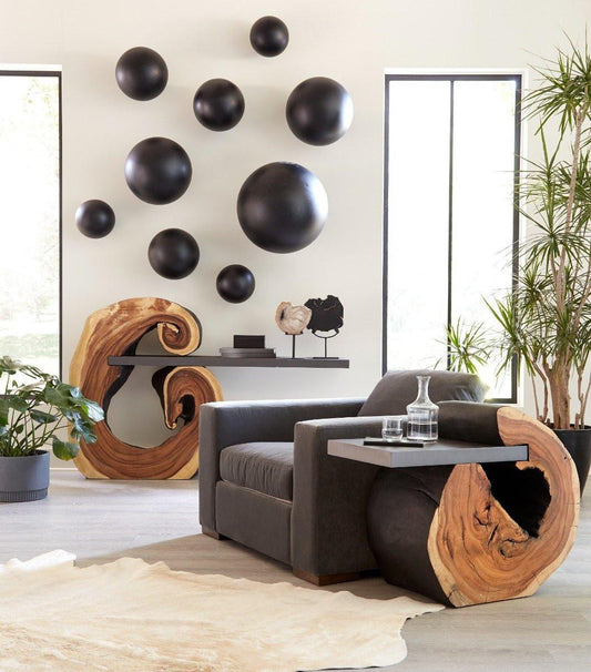 Phillips Collection Ball Small Wall Sculpture Matte Black