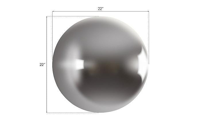 Phillips Collection Ball Wall Sculpture, Large, Polished Aluminum, 22"W (PH60522 YV0J07T343)