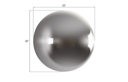 Phillips Collection Ball Wall Sculpture, Large, Polished Aluminum, 22"W (PH60522 YV0J07T343)