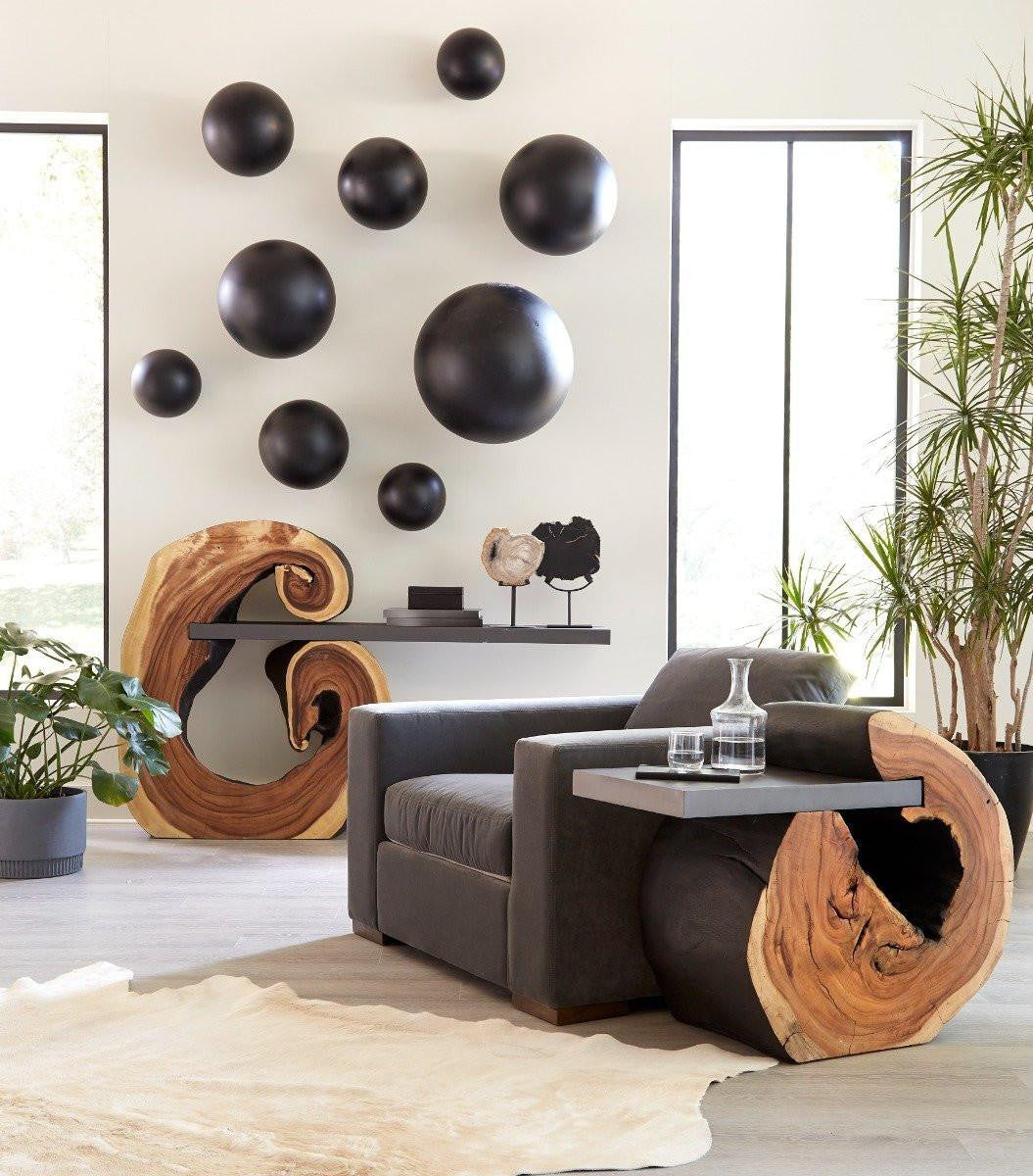 Phillips Collection Ball Large Wall Sculpture Matte Black