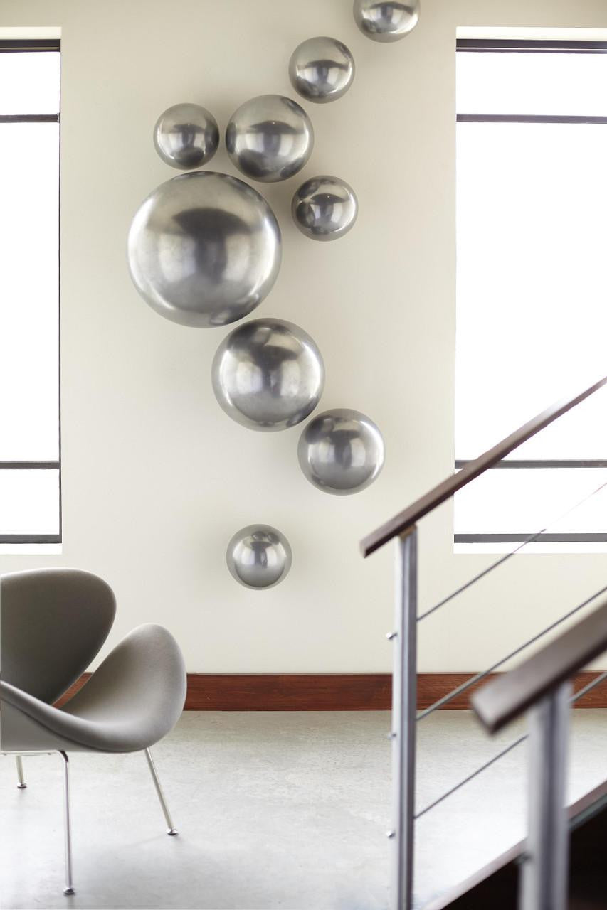 Phillips Collection Ball Wall Sculpture, Small, Polished Aluminum, 12"W (PH60520 YV0J07T341)
