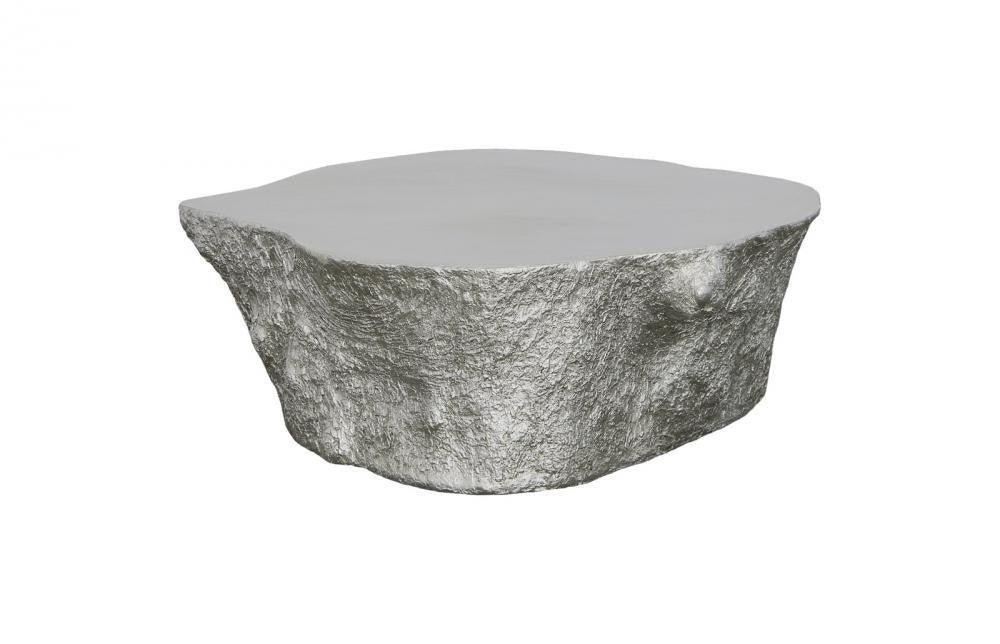 Phillips Collection Bark Coffee Table Silver Leaf