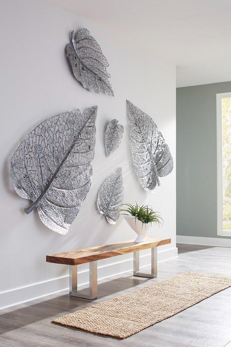 Phillips Collection Birch Leaf Wall Art, X-Small, Antique Silver, 15"W (TH108531 YV0J07T352)