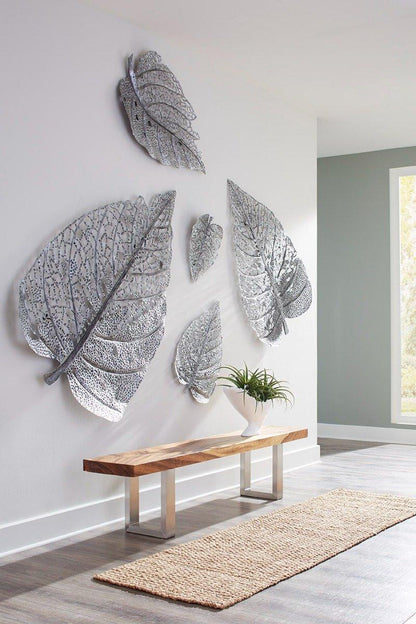 Phillips Collection Birch Leaf Wall Art, X-Small, Antique Silver, 15"W (TH108531 YV0J07T352)