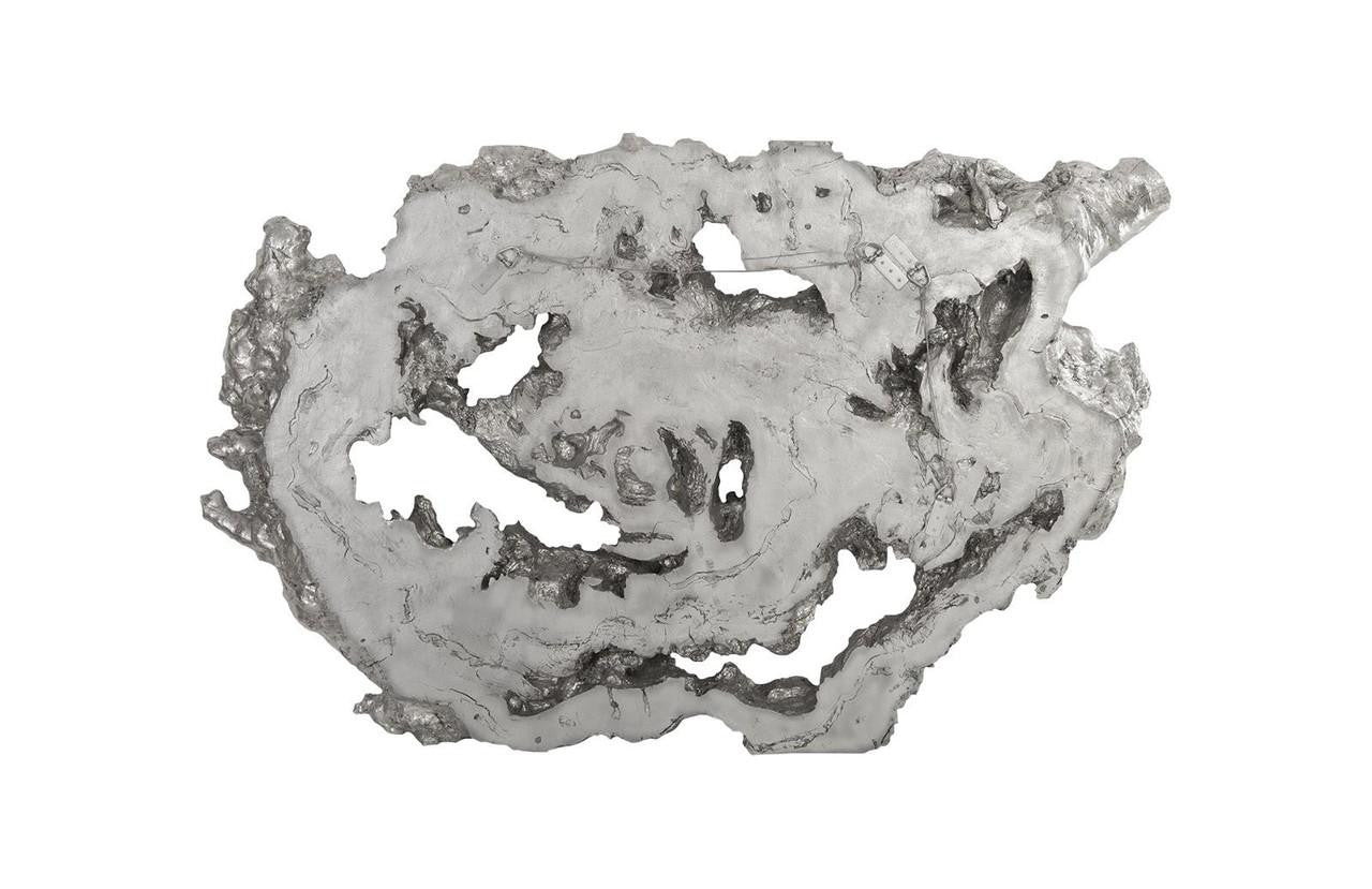 Phillips Collection Burled Wall Sculpture, Silver Leaf, 96"W (PH83683 YV0J07T437)