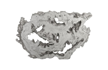 Phillips Collection Burled Wall Sculpture, Silver Leaf, 96"W (PH83683 YV0J07T437)
