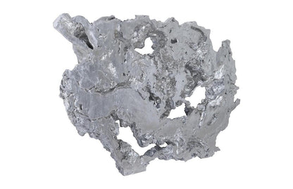 Phillips Collection Burled Wall Sculpture, Silver Leaf, 96"W (PH83683 YV0J07T437)