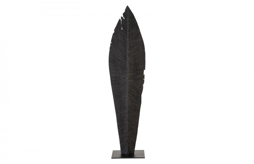 Phillips Collection Carved Leaf Large Sculpture Charcoal