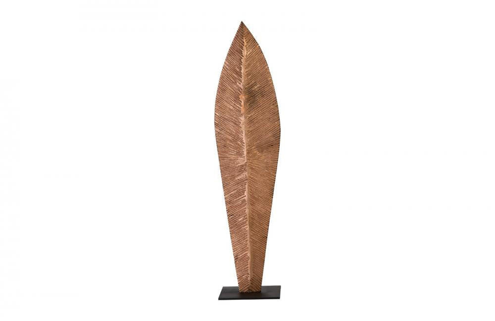 Phillips Collection Carved Leaf Sculpture, Large, Copper, Black Base, 72"H (TH89168 YV0J07T446)