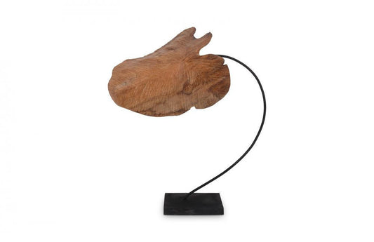 Phillips Collection Carved Leaf Sculpture Natural