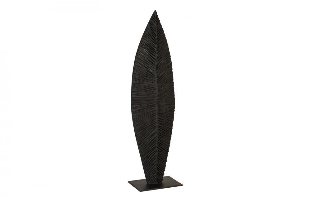 Phillips Collection Carved Leaf Small Sculpture Charcoal