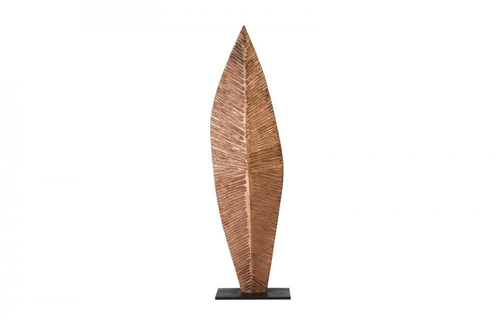 Phillips Collection Carved Leaf Sculpture, Medium, Copper, Black Base, 56"H (TH89169 YV0J07T447)