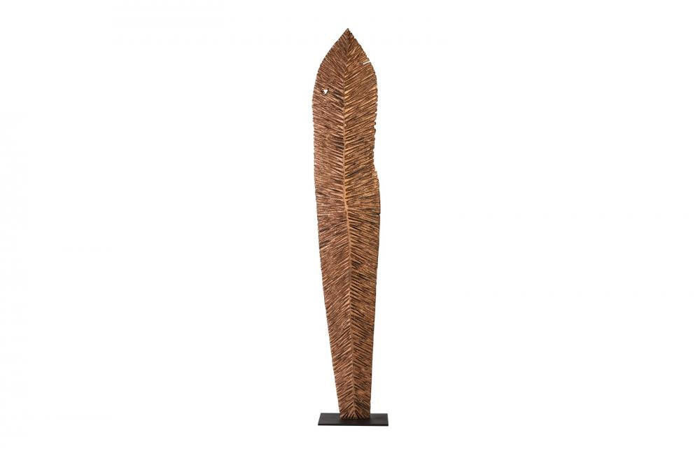 Phillips Collection Carved Leaf Sculpture, X-Large, Copper, Black Base, 88"H (TH89167 YV0J07T445)