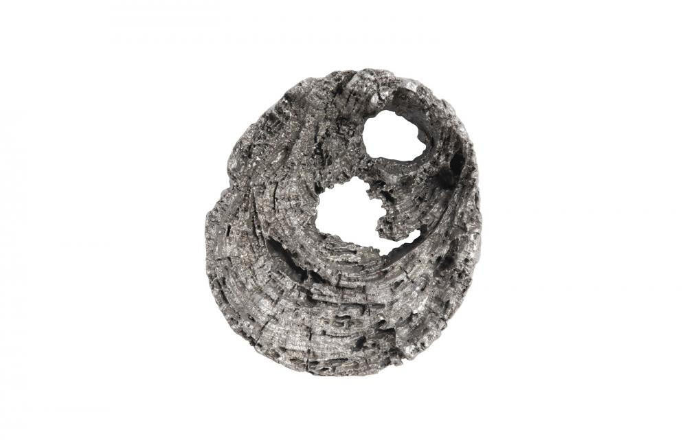 Phillips Collection Cast Eroded Wood Circle Wall Tile, Large, Silver Leaf, 12"W (PH102836 YV0J07T44Y)