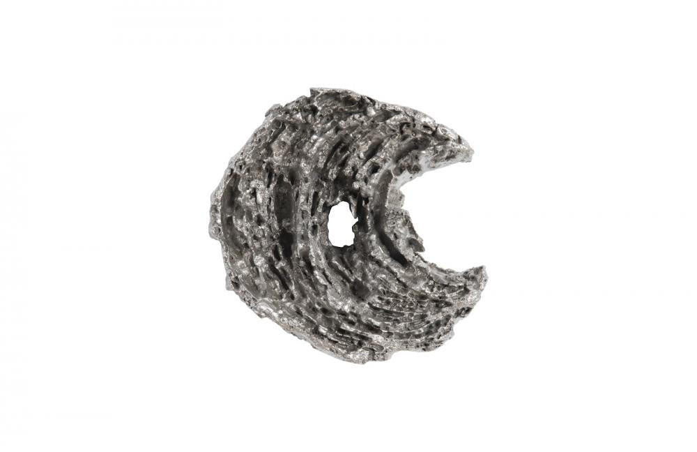 Phillips Collection Cast Eroded Wood Circle Wall Tile Silver Leaf