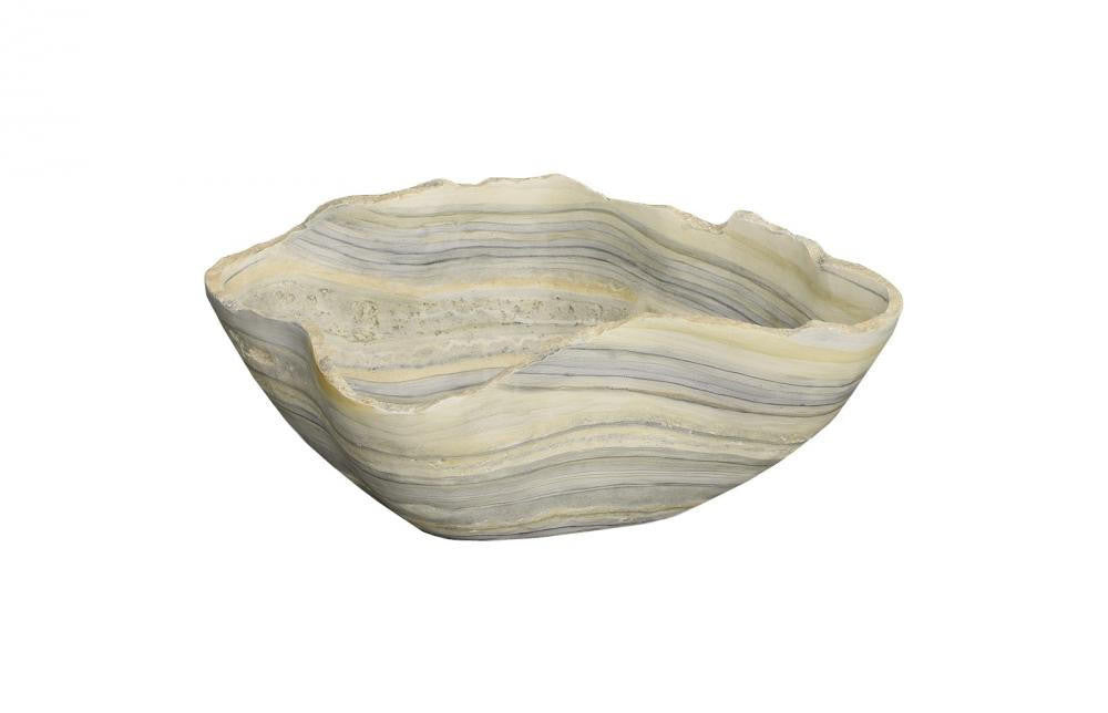 Phillips Collection Cast Onyx Small Bowl Silver Leaf