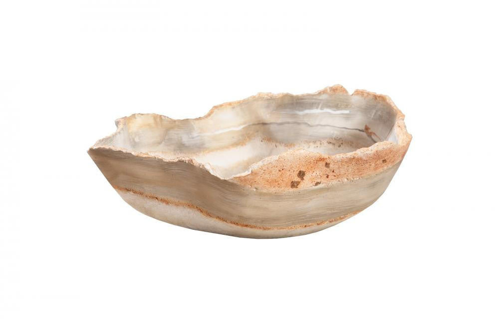 Phillips Collection Cast Onyx Bowl, Small, Natural, 18"W (PH103722 YV0J07T45C)