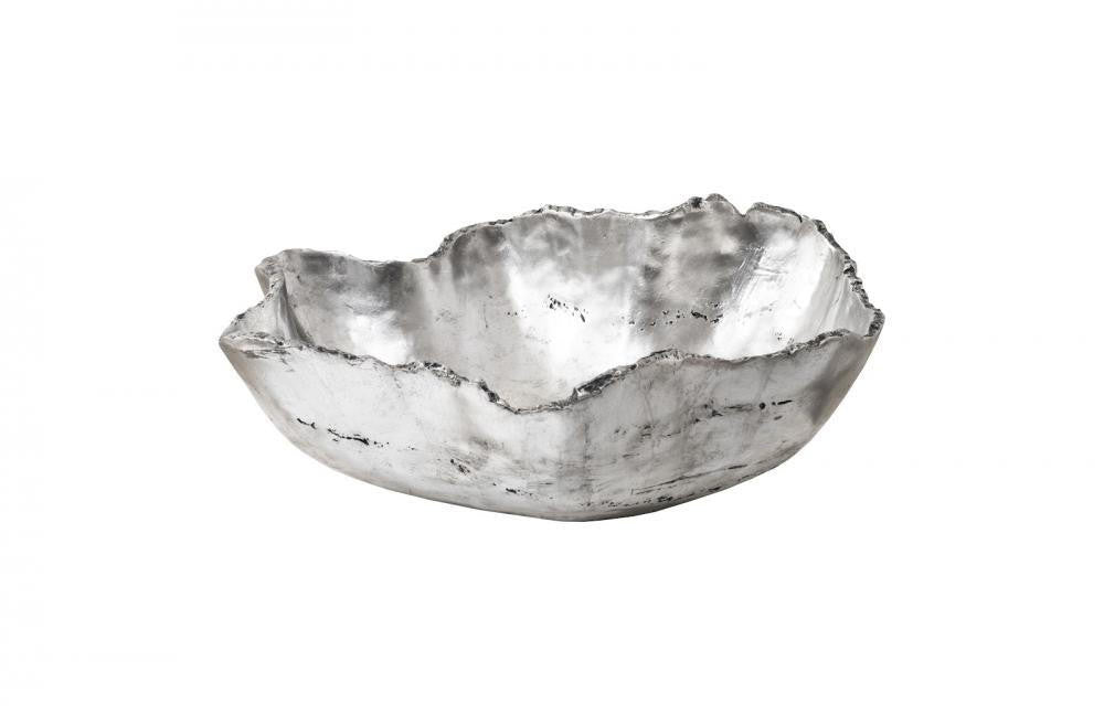 Phillips Collection Cast Onyx Large Bowl Silver Leaf