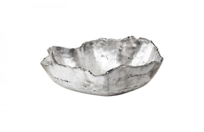 Phillips Collection Cast Onyx Large Bowl Silver Leaf