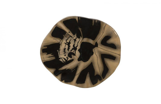 Phillips Collection Cast Petrified Wood Round Wall Tile Brown, Black