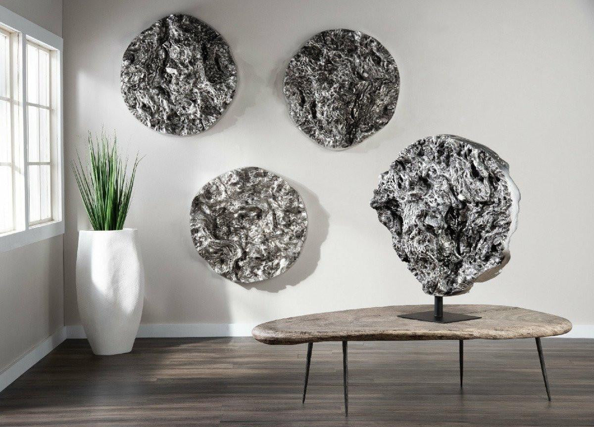 Phillips Collection Cast Root Wall Sculpture, Swirling, Silver Leaf, 32"W (PH107122 YV0J07T52E)
