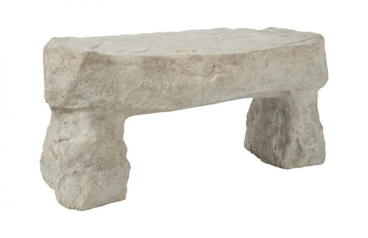 Phillips Collection Cast Stone Bench Off-White