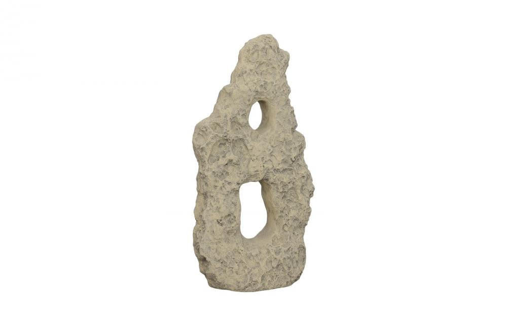 Phillips Collection Cast Stone Double Hole Sculpture Off-White
