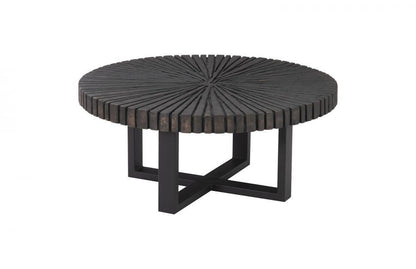 Phillips Collection Chainsaw Coffee Table, Round, Charcoal Top, Black Base, 39"W (TH103560 YV0J07T53K)