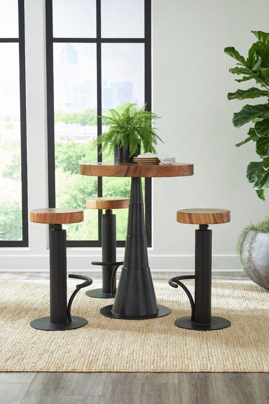 Phillips Collection Chuleta Bar Table on Leg Base Chamcha, Black