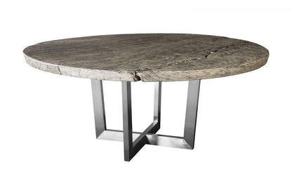 Phillips Collection Chuleta Dining Table Graystone, Stainless Steel
