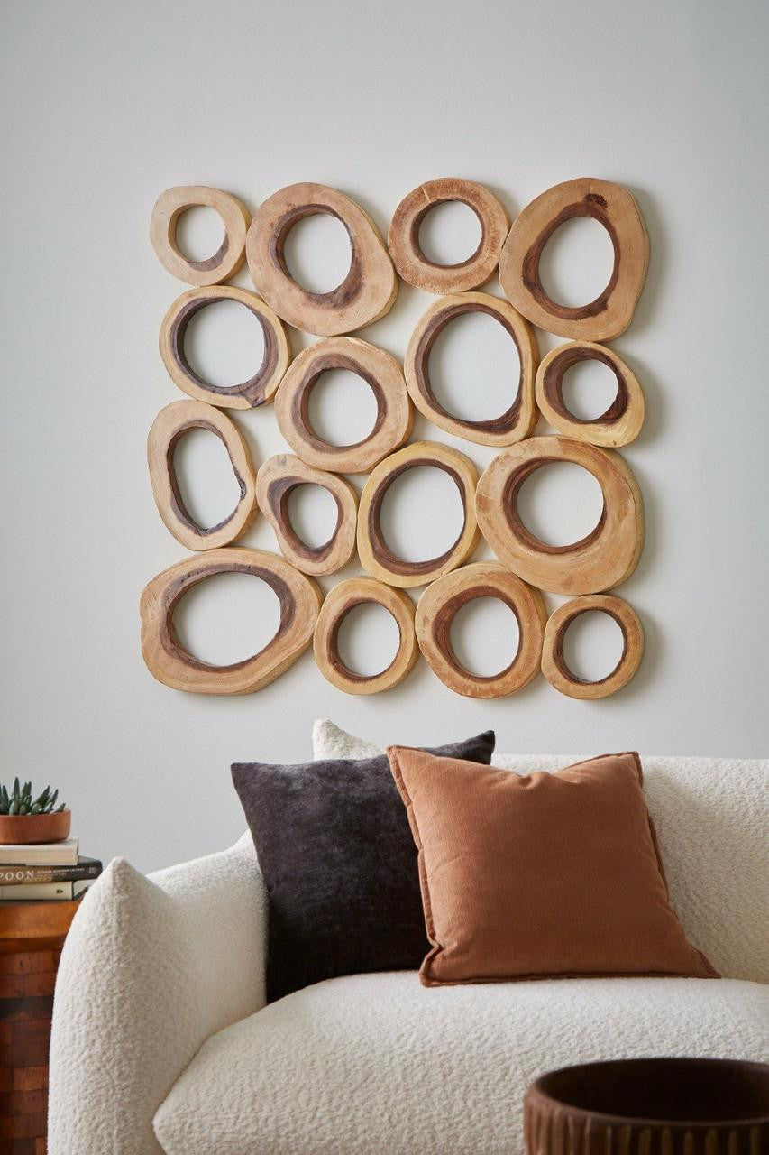 Phillips Collection Chuleta Rings Wall Art, Square, Large, Chamcha, 49"W (TH72024 YV0J07T540)