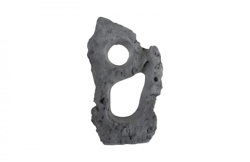 Phillips Collection Colossal Cast Stone Sculpture, Double Hole, Charcoal Gray, 97"H (PH104349 YV0J07T54V)